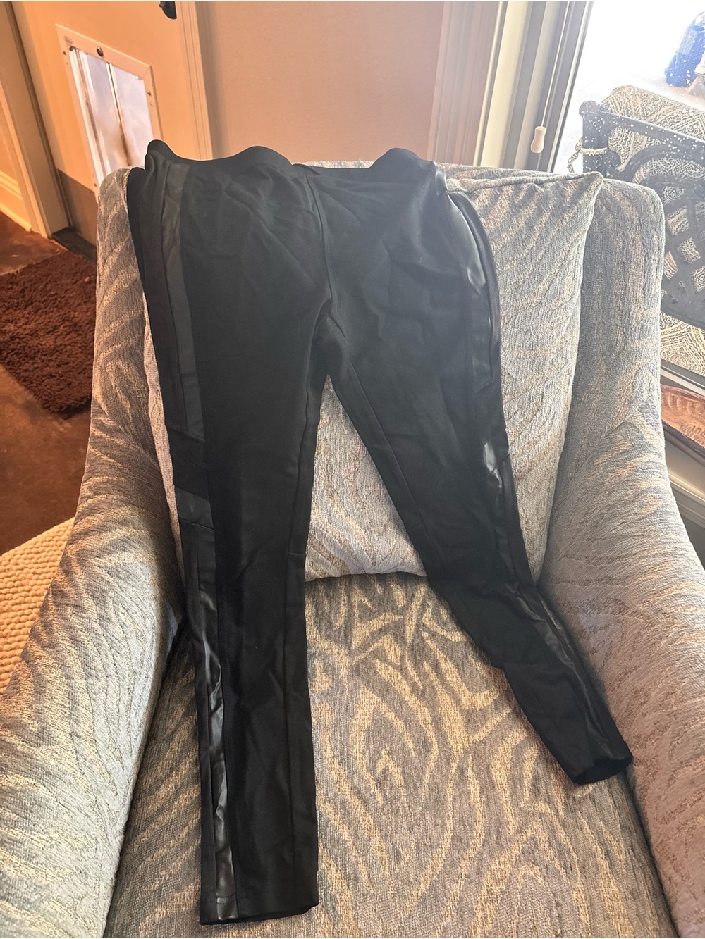 Sanctuary Black Faux Leather Panel Skinny Pants